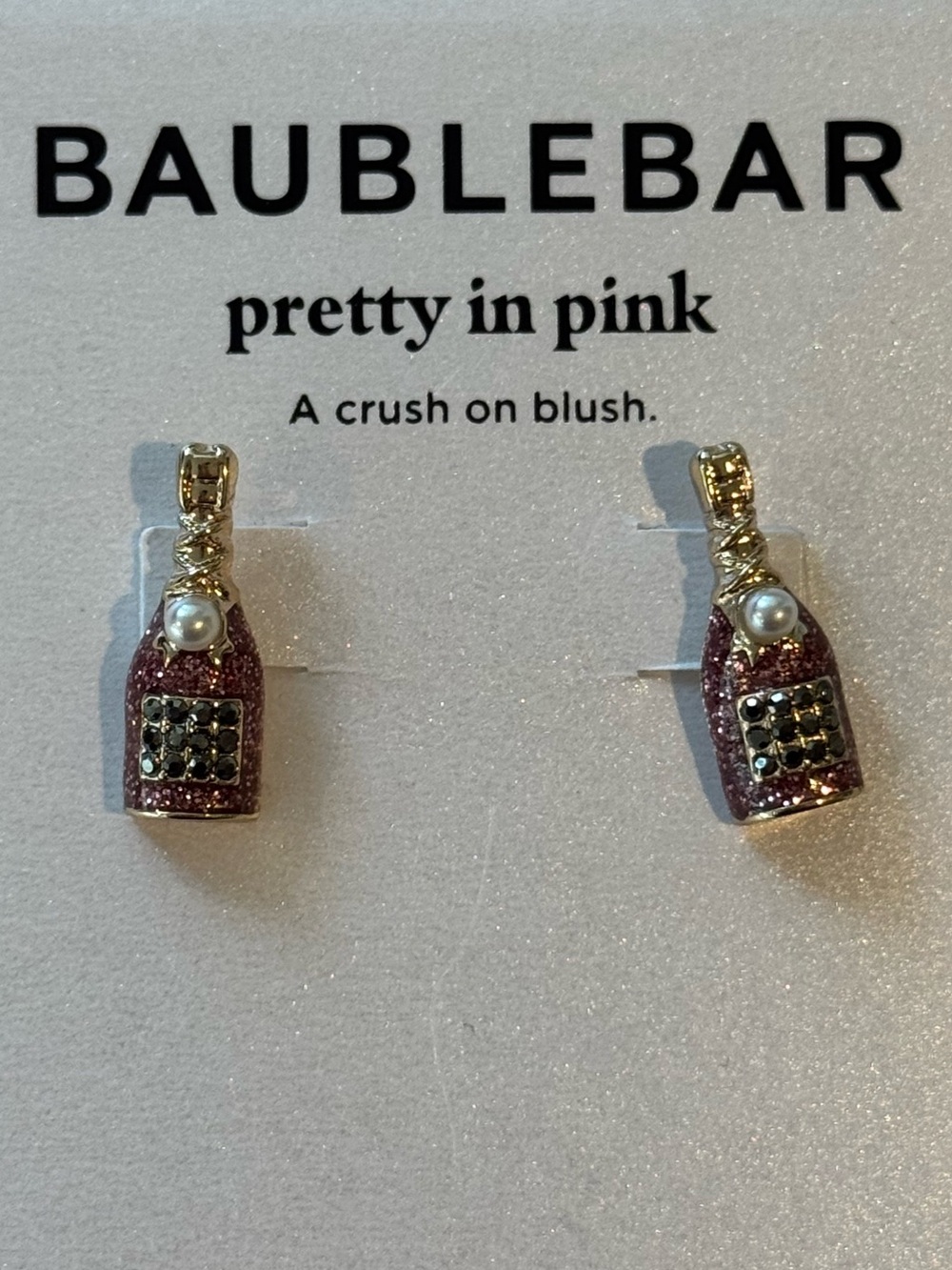 Baublebar Sparkling Rose Bottles Stud Earrings